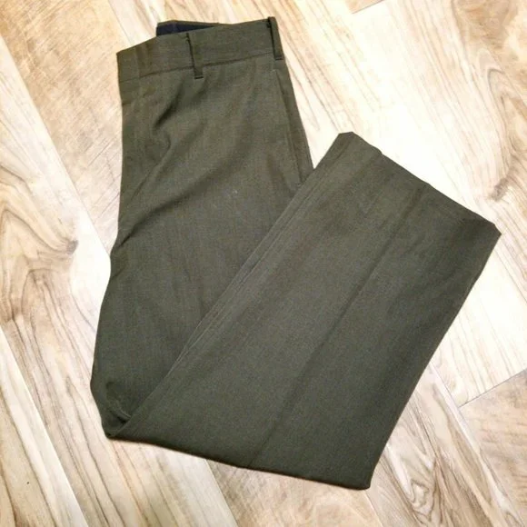 USMC US Marine Pants Military Wool Blend Dress Trousers 35R Green 35x28 Gorpcore